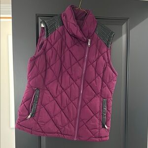 Quilted Vest - Purple and Black